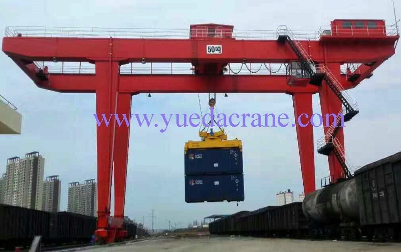 GJM model double girder gantry crane with spreader